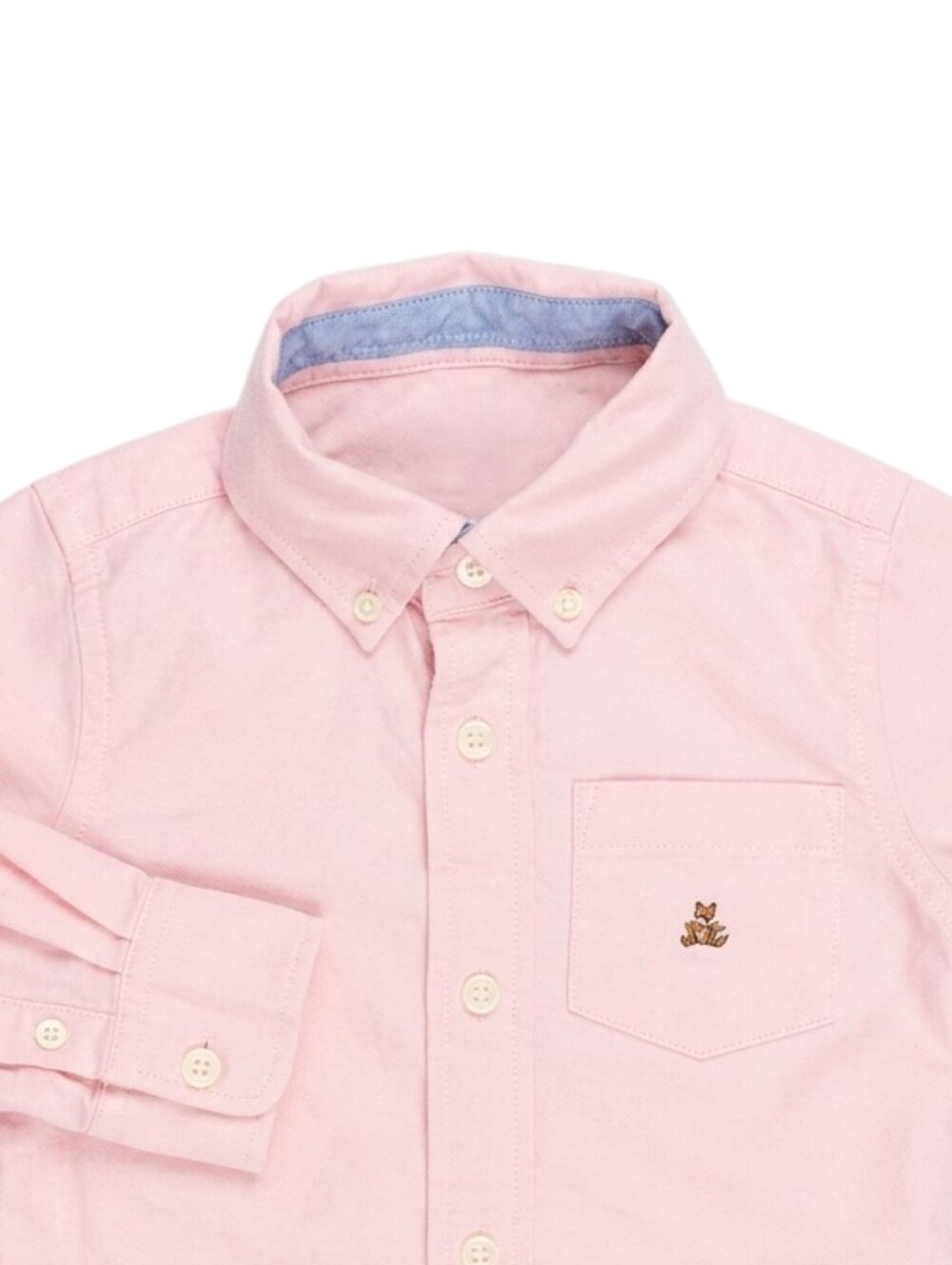 Gap Kids Pink Button Down Up Oxford 100% Cotton Church Shirt Toddler Boys Size 3